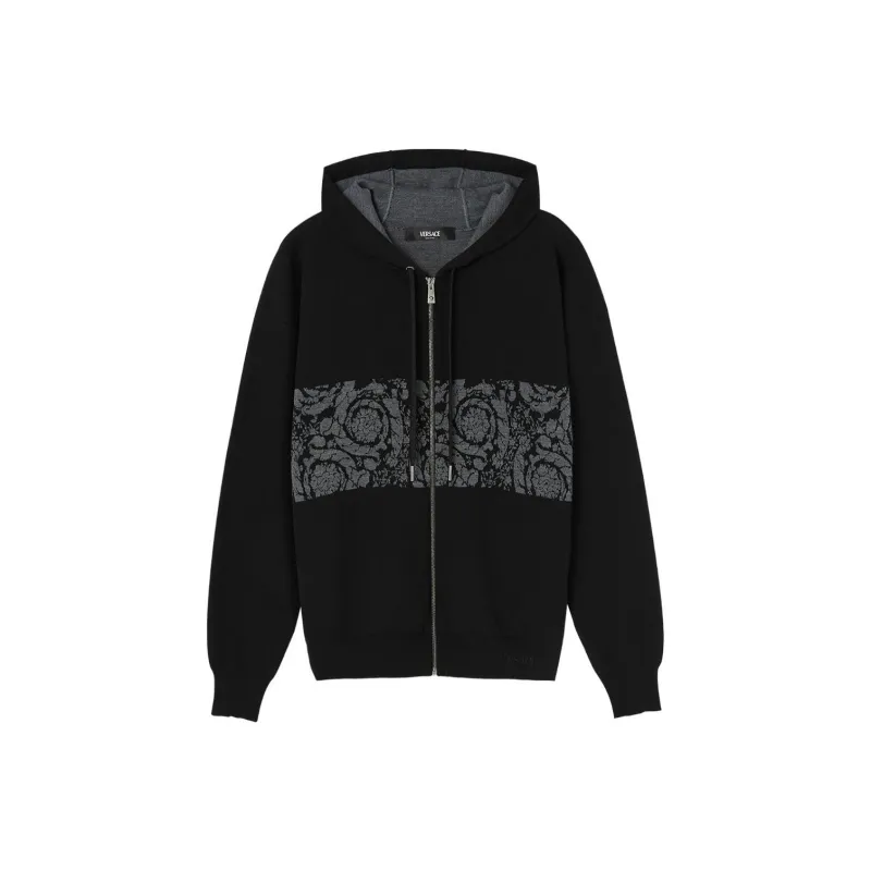 VERSACE Barocco jacquard Zip up Hoodie-0