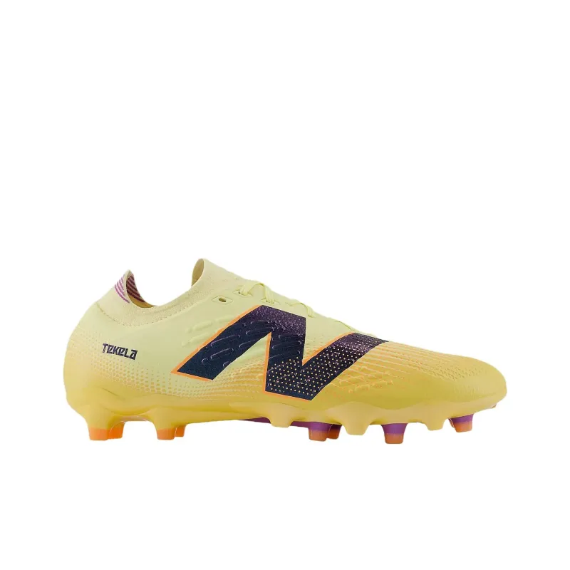 New Balance FG Rubber Long Studs Anti Slip Wear Resistant Soccer Shoes Unisex Yellow-1