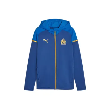 PUMA Olympique De Marseille Olympique De Marseille Football Casuals Hooded Jacket Jacket Men's Blue