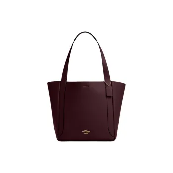 COACH Hadley Cow Leather Tote Bag, Shopping Bag, Handbag, Shoulder Bag Large Size Women's Plum Joy