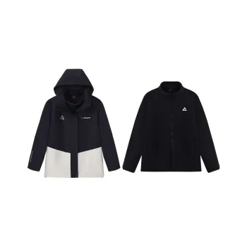 PEAK Super-Light Cold-Resistant Water-Repellent Rainproof Windproof Soft Shell Windbreaker Jacket Unisex Black White