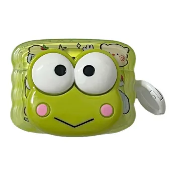 CHRROTA Compatibility With Apple AirPods 4 TPU Cute 3D Effect Little Frog Wireless Earphone Case Headphone Cases