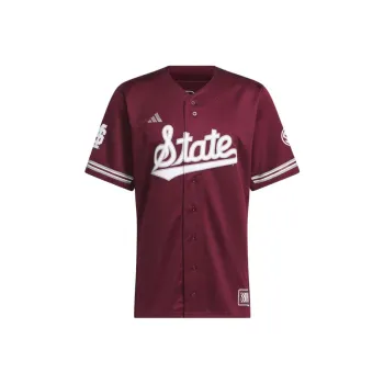 Adidas Free Shipping With AdiClub Mississippi State Reverse Retro Full Button Jersey