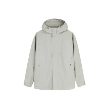 CHAOJIANTA Wind And Water Repellent Windbreaker Jacket Men's Plain Mist Gray