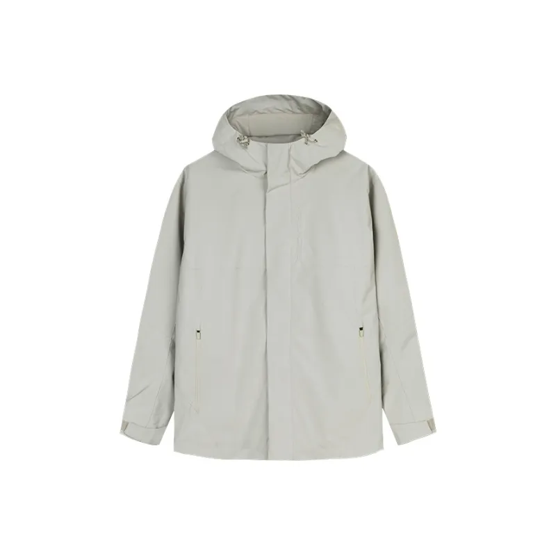 CHAOJIANTA Wind And Water Repellent Windbreaker Jacket Men's Plain Mist Gray-0