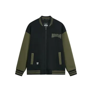 XTEP Baseball Jacket Men's Jet Black/Pine Green