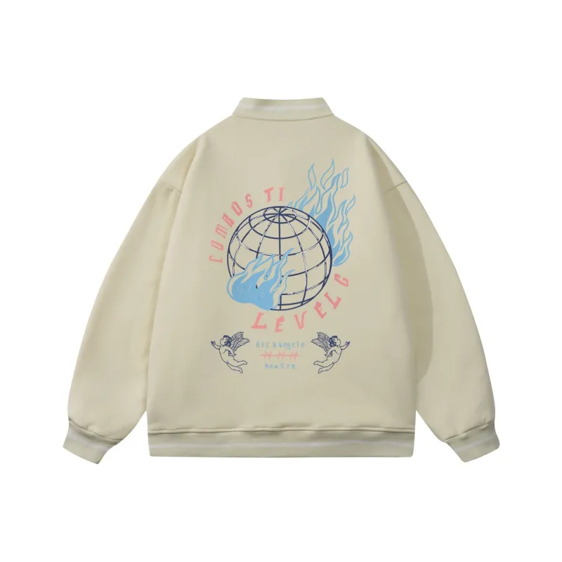 LEVEL RELAX Series Baseball Jacket Unisex-7