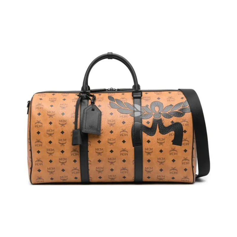 MCM Ottomar Canvas Handbag, Shoulder Bag, Crossbody Bag, Travel Bag Men's Cognac-0