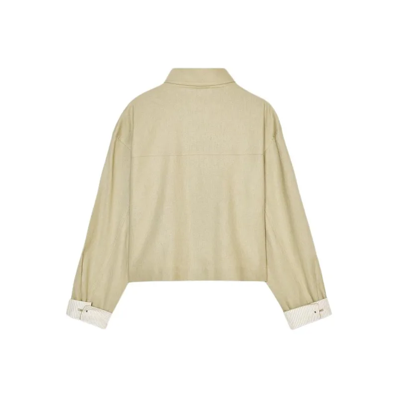 ZARA Jackets & Coats Women's Khaki-1