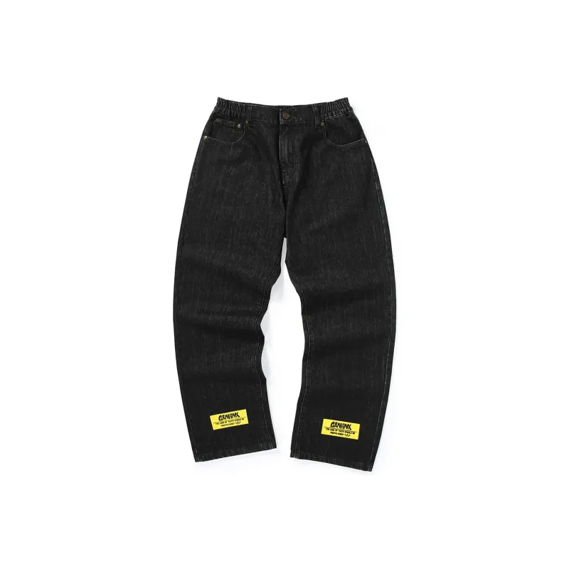 GENANX Straight Jeans Unisex Black-0