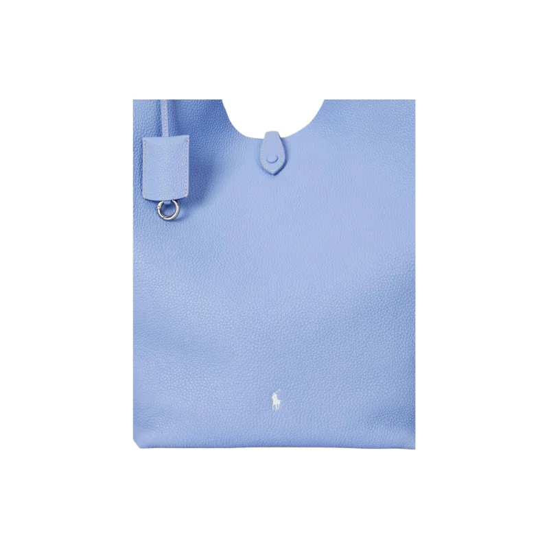 Ralph Lauren Polo Play Cow Leather Tote Bag, Shopping Bag, Handbag Tubas Women's Blue Purple-4