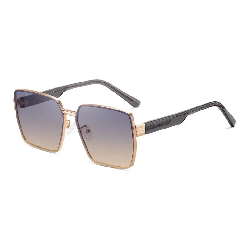 Yamaichi Maru Plate, Stainless Steel Irregular Shape Sunglasses Unisex-2