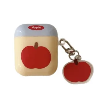 CHRROTA Compatibility With Apple AirPods 4 TPU Color Block Large Apple Headphone Protective Cover Headphone Cases