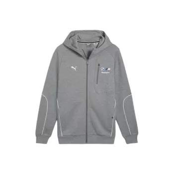 PUMA BMW M Motorsport SS24 Hooded Sweat Jacket Jackets Coats Men's Gray
