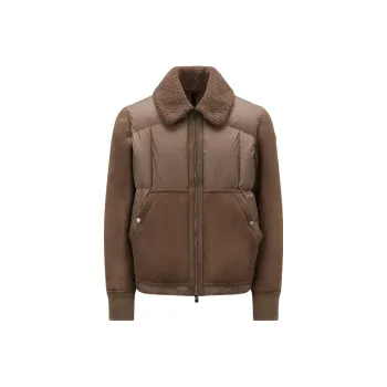 Moncler Gers Giubbotto Down Leather Jacket