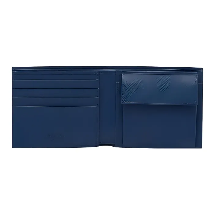 PRADA Saffiano Leather Wallet Men's Blue-3