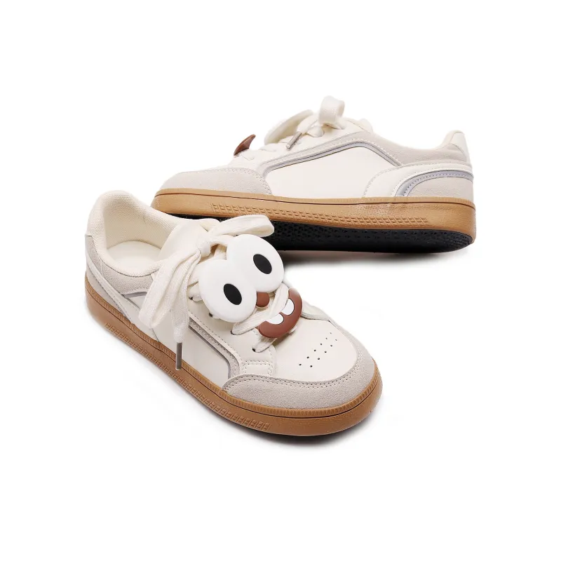 Feiyue Girly Heart Series Lightweight Breathable Height Increasing Low Top Skateboard Shoes Women's White-3