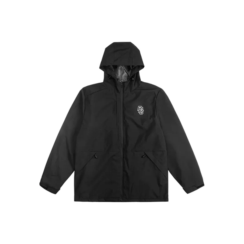 BKCXZICE Puffer Jacket With Fleece Lining Windproof Sports Coat Waterproof Cotton Clothing Trendy Unisex Black-0