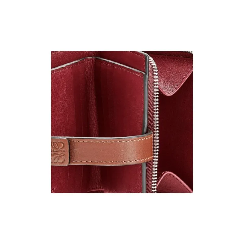 LOEWE Calfskin Wallet Women's Light Caramel/Hickory Nut-4