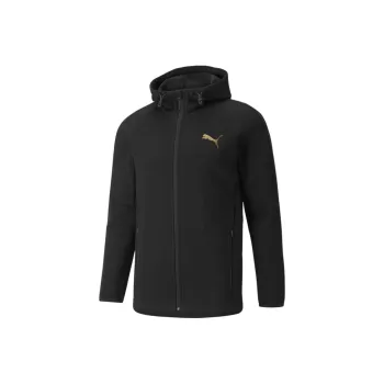 PUMA EVOSTRIPE Full Zip Hoodie Jacket Men's Black