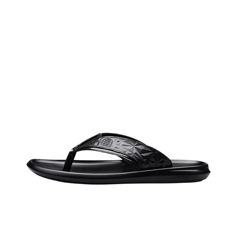 LAORENTOU Rubber Sole Flip Flops Men's Black-0
