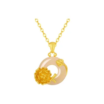 Emerald Dynasty Natural Chalcedony Necklaces Women's