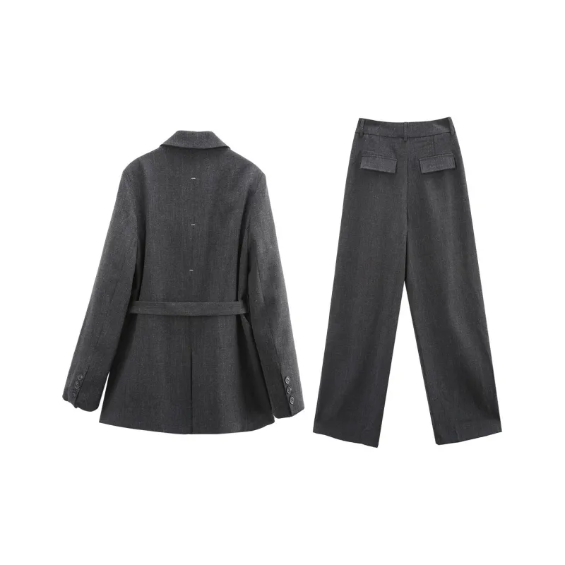 A Paradise For Awakening Casual Suit Women's Dark Gray-1