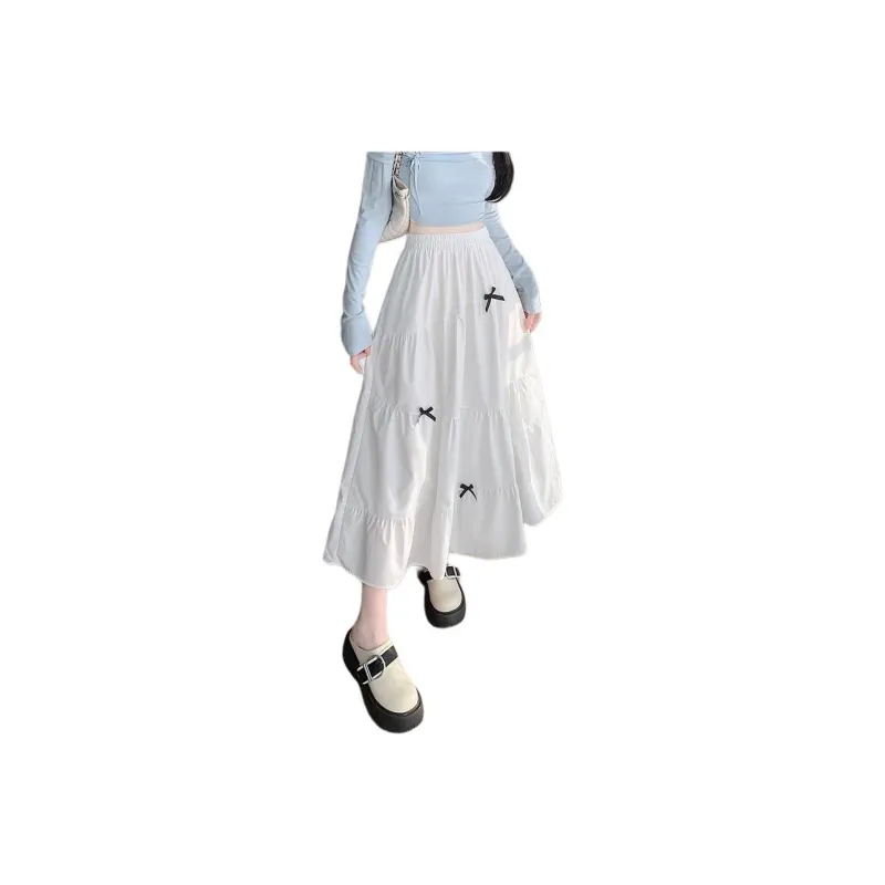 KEAB Casual Long Skirts Women's White-2