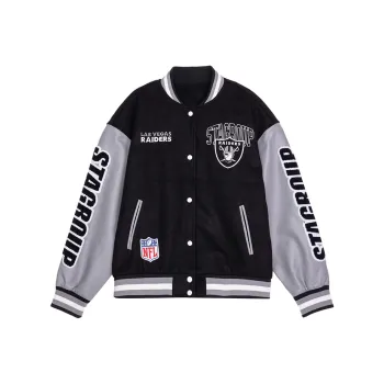 NFL Baseball Jacket Unisex Black