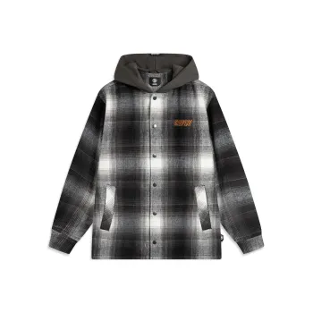 LiNing Basketball Collection Jackets Coats Men's Gray Plaid