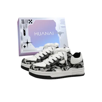 HUANAI Low Top Skateboard Shoes Unisex Black