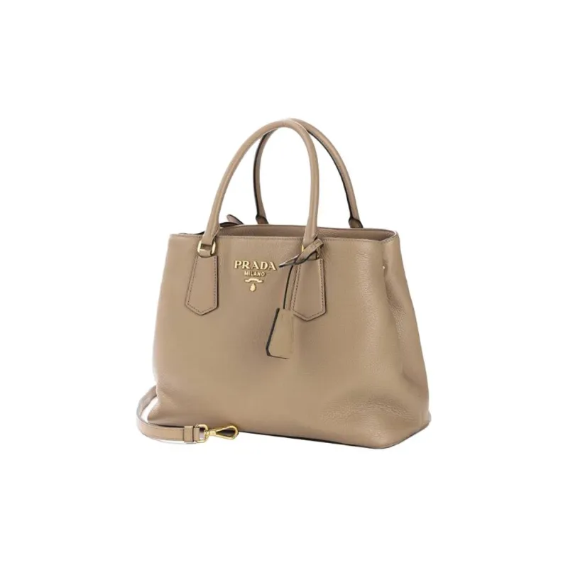 PRADA Cow Leather Tote Bag, Shopping Bag, Shoulder Bag, Handbag Women's Brown-2