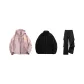 Coral Pink+Black+Black[3-in-1 Waterproof Clothing Sets]