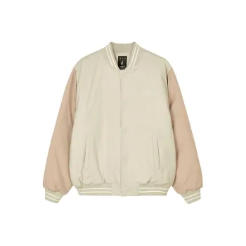 Skechers Sports Life Collection Baseball Jacket Unisex Light Brown