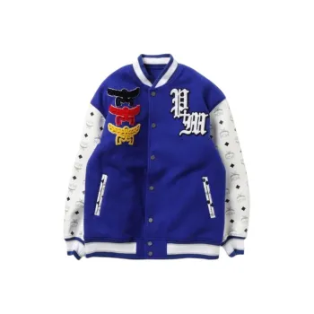 MCM SS23 Baseball Jacket Men's Blue