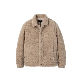UGG Velvet-feel Coat Men's Oil Gray