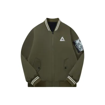 PEAK Basketball Culture Series Baseball Jacket Men's Olive Green
