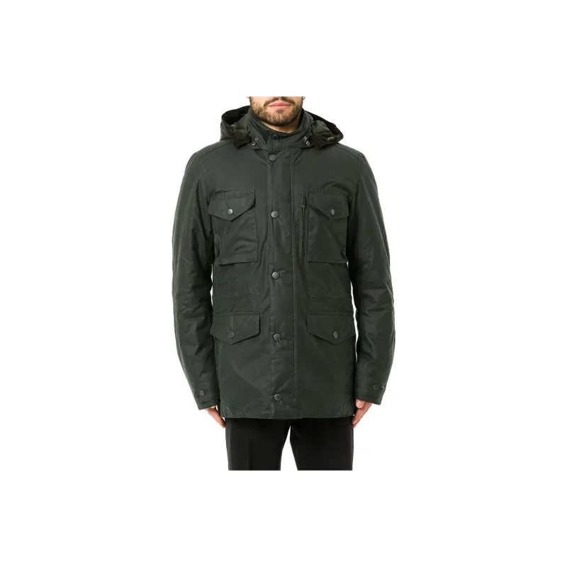 BARBOUR Winter Sapper Hooded Wax Jacket-0