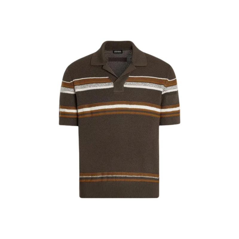 Ermenegildo Zegna Cotton silk Polo Shirt-0