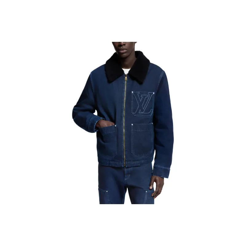 LOUIS VUITTON Wintery Workwear Denim Jacket-0