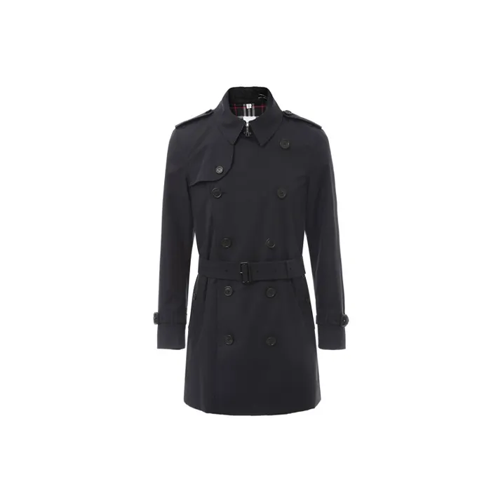 Burberry Trench Coat Men's Dark Blue-0