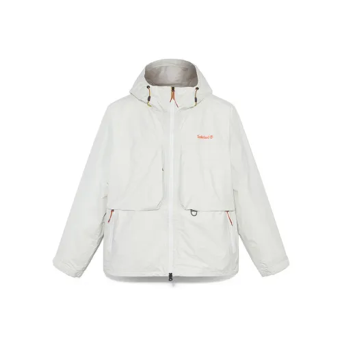 Timberland Outdoor Hiking Waterproof, Windproof, And Breathable Windbreaker Jacket Men's Ivory