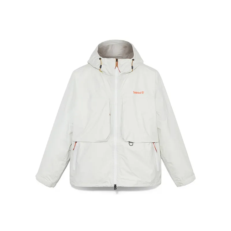 Timberland Outdoor Hiking Waterproof, Windproof, And Breathable Windbreaker Jacket Men's Ivory-0