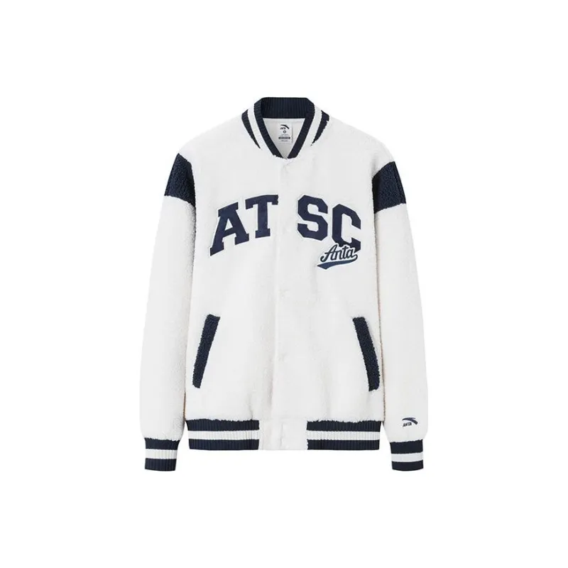 Anta Life Collection Baseball Jacket Unisex White Duck Down-0
