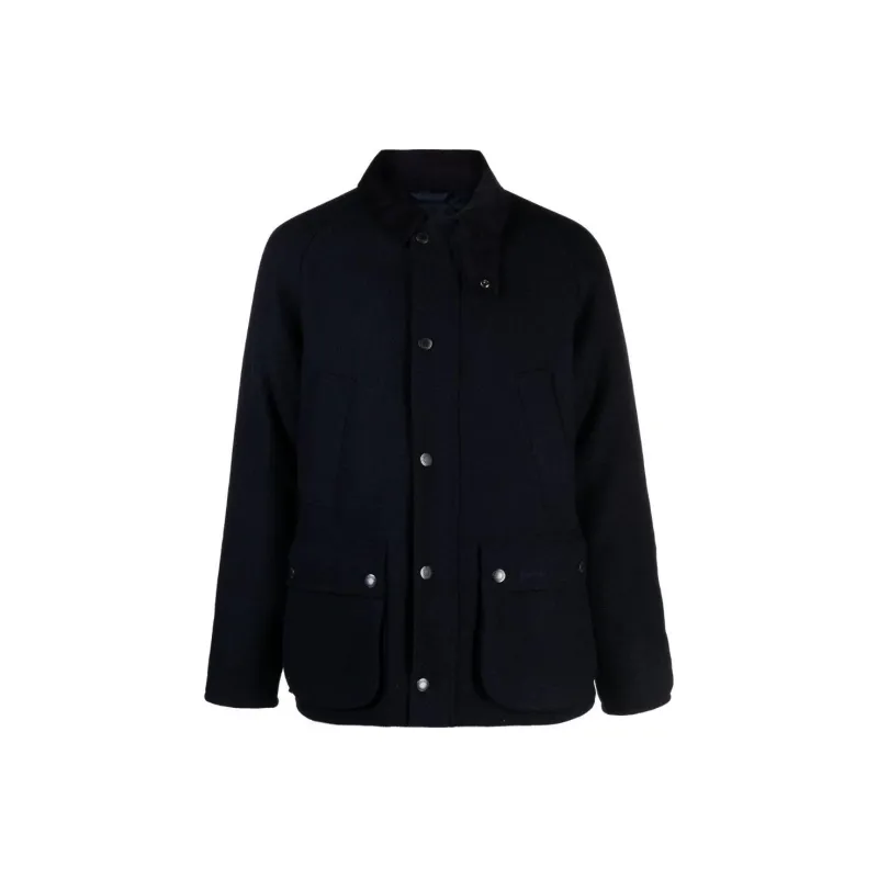 BARBOUR Corduroy-collar Brushed Wool Jacket-0