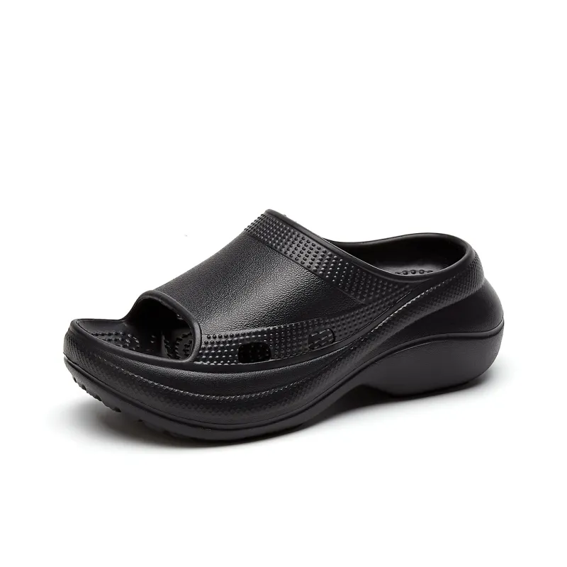 JOSINY Quiet Slip Resistant Odor Resistant Abrasion Resistant Antibacterial Cushioning Slide Slippers Women's-1