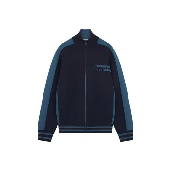Maison Kitsune Flash Fox Zipped Knit Cardigan