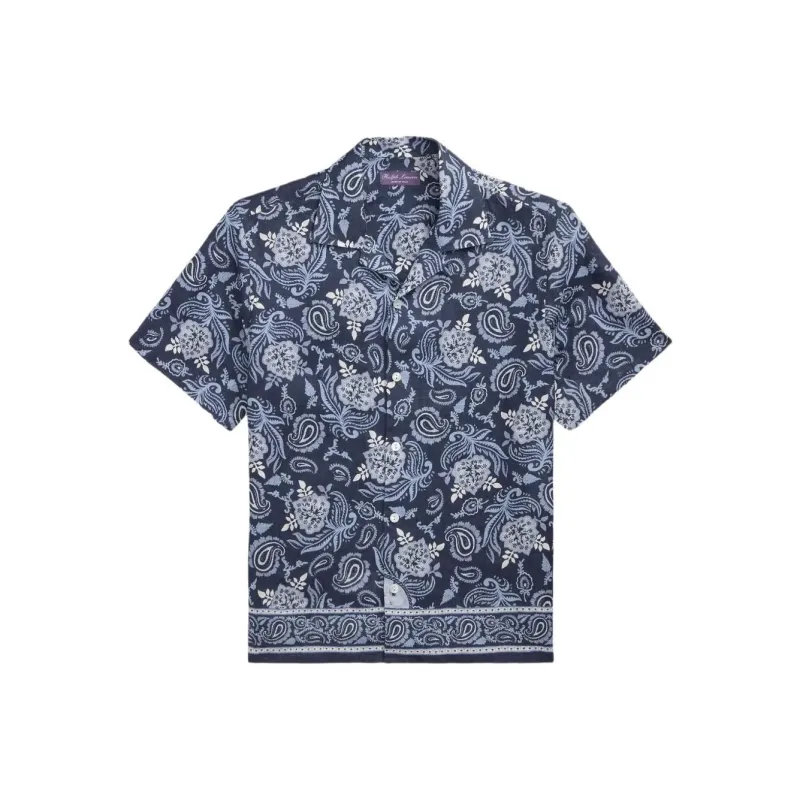 Ralph Lauren Purple Label Paisley print Short sleeve Shirt-0