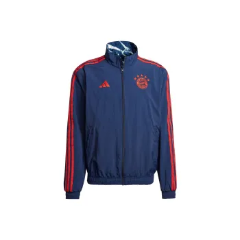 Adidas BayernFC Bayern Fc Bayern Anthem Jacket Retro Sports Stand Collar Jackets Men's Dark Indigo