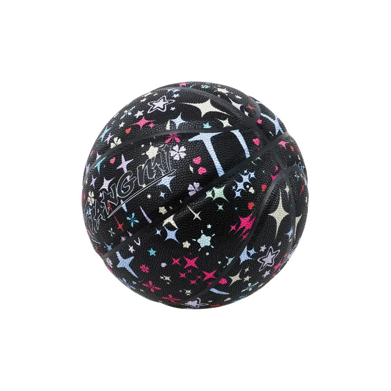 Kuangmi PU Basketball Black Multicolor Size 7 Street Unisex-1
